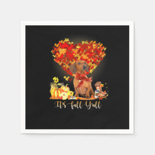 Serviette En Papier Thanksgiving It's Fall Y'all Dachshund
