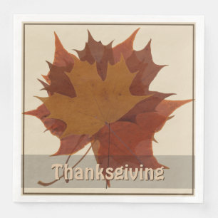 Serviette En Papier Thanksgiving saisonnier de feuille d'automne