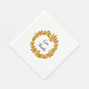 Serviette En Papier Thanksgiving/serviette standard blanche/mercis de
