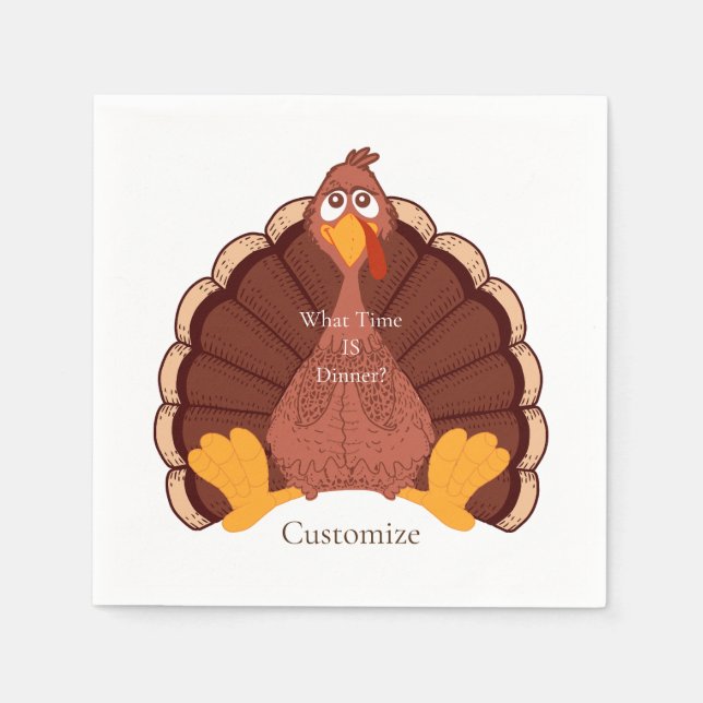 Serviette En Papier Thanksgiving Turkey Thunder Cove (Devant)