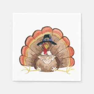 Serviette En Papier Thanksgiving Turquie
