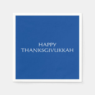 Serviette En Papier Thanksgivukkah bleu blanc Thanksgiving Hanoukka