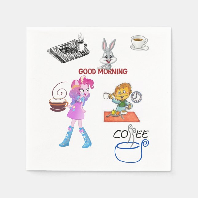 Serviette En Papier Thé café Napkin (Devant)