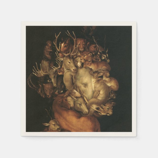 Serviette En Papier The Four Elements : Earth - Giuseppe Arcimboldo (Devant)