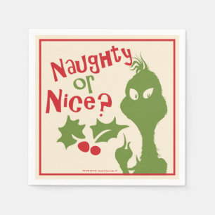 Serviette En Papier The Grinch   Naughty or Nice