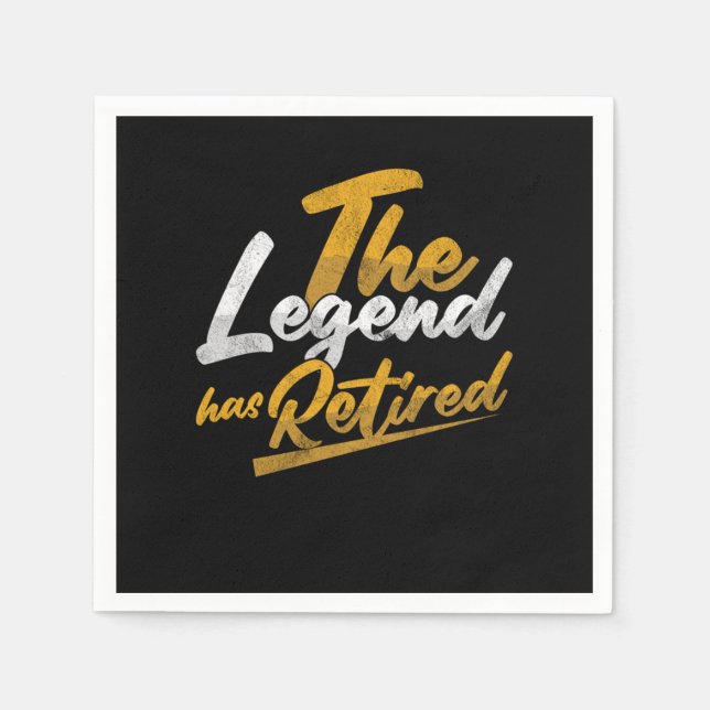 Serviette En Papier The Legend Has Retired Retirement Grandpa Gift (Devant)