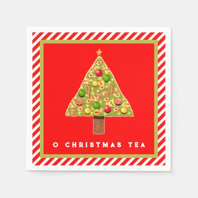 Serviette En Papier Thé party de vacances de Noël (Devant)