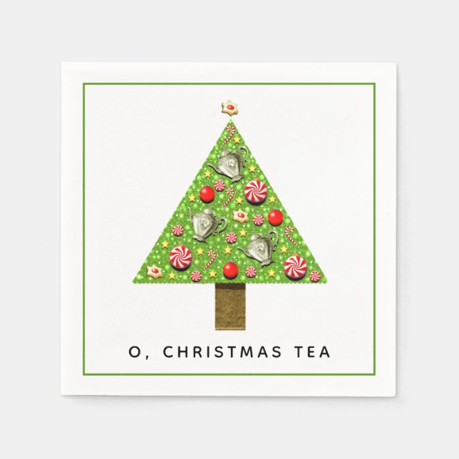 Serviette En Papier Thé party de vacances de Noël (Devant)