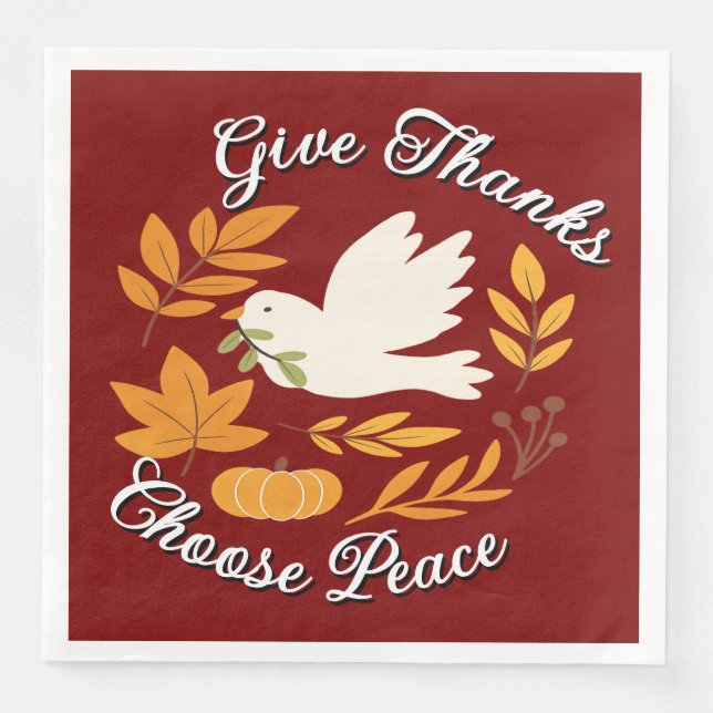 Serviette En Papier 'The  Peace Collection' Paper Napkin (Devant)