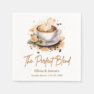 Serviette En Papier The Perfect Blend Coffee Mariage Couple Shower  