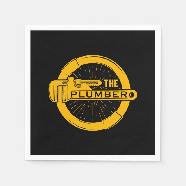 Serviette En Papier The Plumber Plumbing Pipe Craft Profession Gift (Devant)