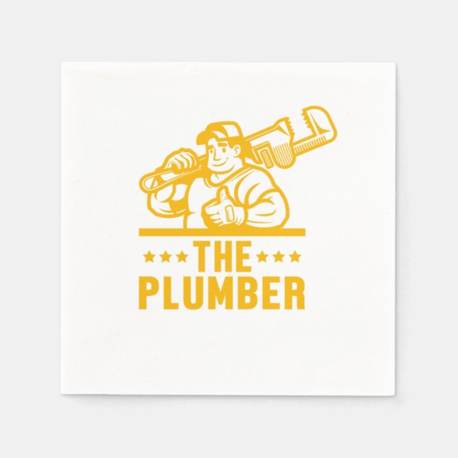Serviette En Papier The Plumber Plumbing Tool Tools Profession Gift (Devant)