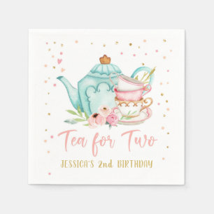 Serviette En Papier Thé pour deux fêtes d'anniversaire Tea Floral Gi