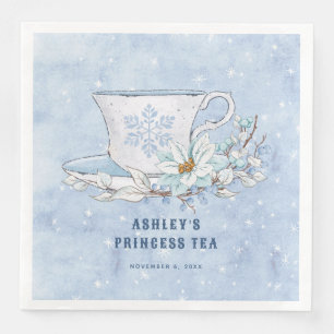 Serviette En Papier Thé princesse hivernale neige   Tea Cup