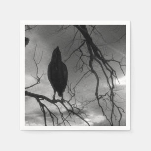 Serviette En Papier The Raven - Nevermore Sunbeams Tree