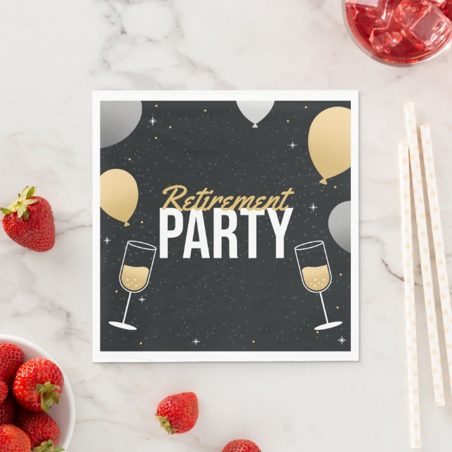 Serviette En Papier The Sparkling Send‑Off Napkins (En situation)