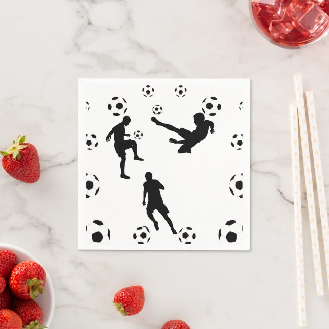 Serviette En Papier The World of Football Paper Napkin (En situation)