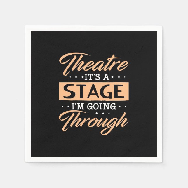 Serviette En Papier Théâtre C'Est Un Acteur De Scène Sont En Train De  (Devant)