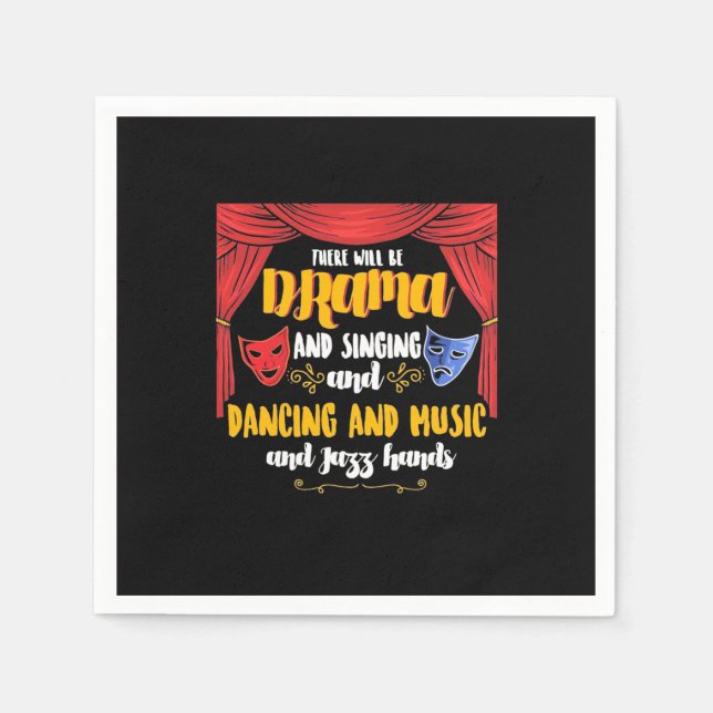 Serviette En Papier Théâtre Il y aura un drame (Devant)