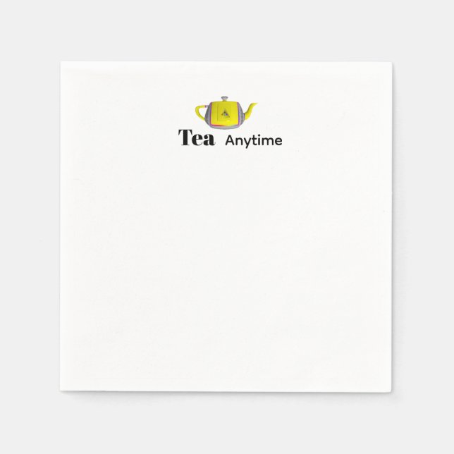 Serviette En Papier Théière Tea Anytime  (Devant)