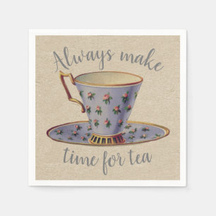 Serviette En Papier Théière vintage pour le thé