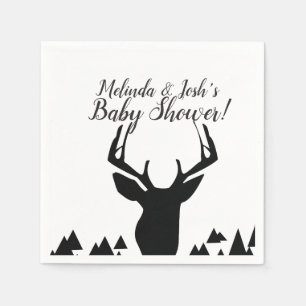 Serviette En Papier Thème anniversaire chasseur de cerfs géométriques