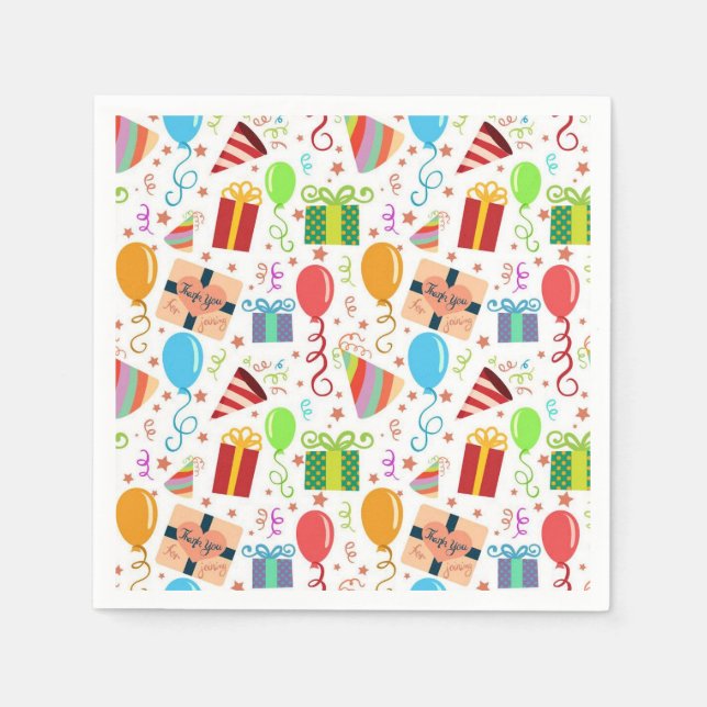 Serviette En Papier thème anniversaire de enfant Imprimer (Devant)