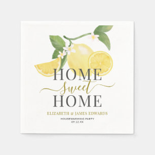 Serviette En Papier Thème Citron Accueil Sweet Home Fête de chauffage