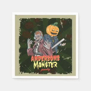 Serviette En Papier Thème Costume Halloween vintage Anniversaire