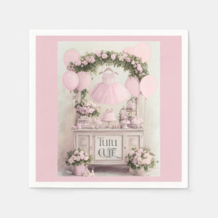 Serviette En Papier Thème de ballerine rose tutu mignon pour filles