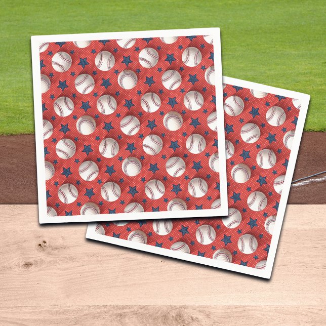 Serviette En Papier Thème de baseball (Créateur téléchargé)