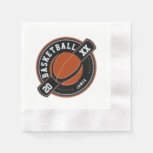 Serviette En Papier Thème de basket-ball personnalisé amusant