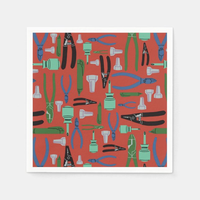 Serviette En Papier Thème de construction professionnel (Devant)