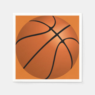 Serviette En Papier Thème de fête d'anniversaire de basket