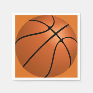 Serviette En Papier Thème de fête d'anniversaire de basket