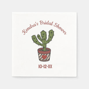 Serviette En Papier Thème de fête de mariage personnalisé Cactus 