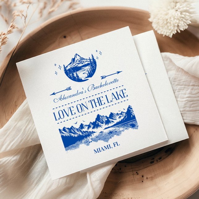 Serviette En Papier Thème de fête nautique bleu (Créateur téléchargé)