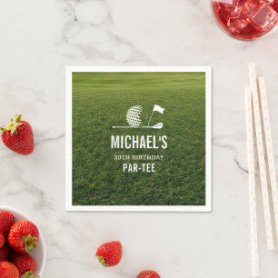 Serviette En Papier Thème de golf Fête de golfeur Minimaliste 30e anni