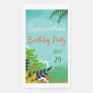 Serviette En Papier Thème de jardin frais pour anniversaire