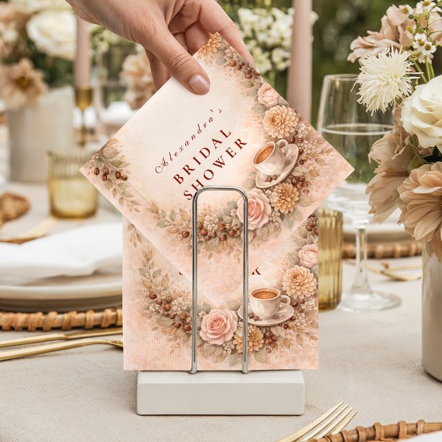 Serviette En Papier Thème de mariage avec le café (Créateur téléchargé)