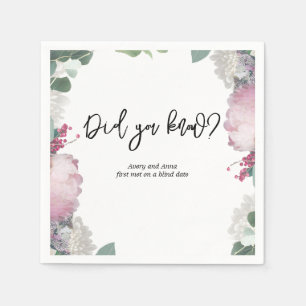 Serviette En Papier Thème de mariage floral