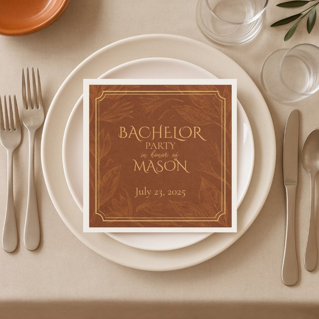 Serviette En Papier Thème de soirée entre hommes au bar à cigares (Créateur téléchargé)