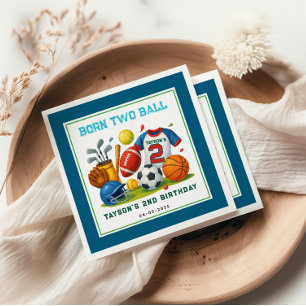 Serviette En Papier Thème de sport Né pour le Ball Enfant garçon 2ème