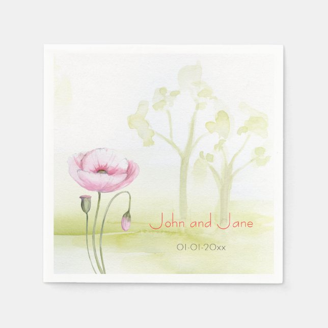 Serviette En Papier Thème du jardin (Devant)