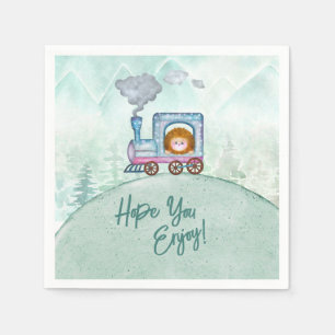 Serviette En Papier Thème du train fête d'anniversaire