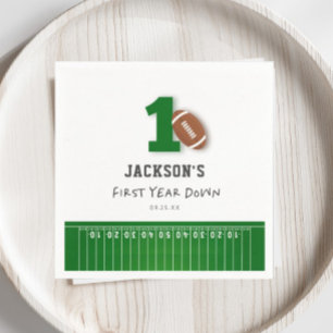 Serviette En Papier Thème Football Première année en bas Anniversaire