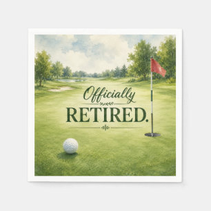 Serviette En Papier Thème golf pour la fête de retraite d'un golfeur