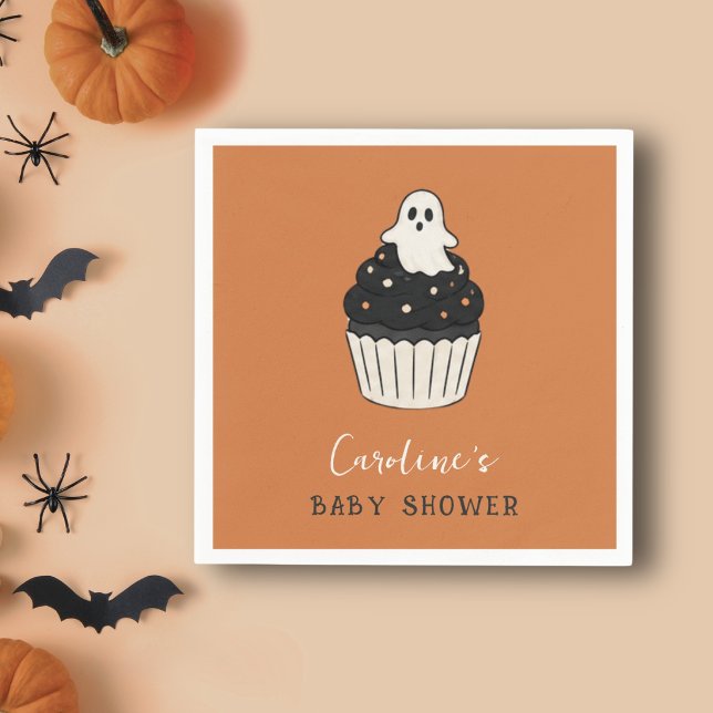 Serviette En Papier Thème Halloween Bébé Mignon Fantôme Shower (Perfect for little pumpkin, gender-neutral, and Halloween baby shower themes.)