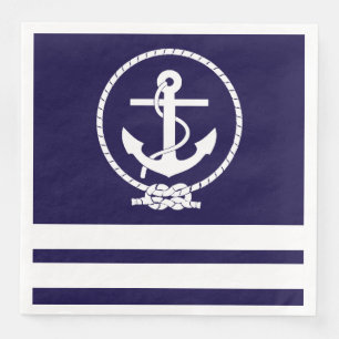 Serviette En Papier Thème nautique cool et élégant