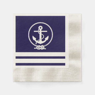 Serviette En Papier Thème nautique cool et élégant